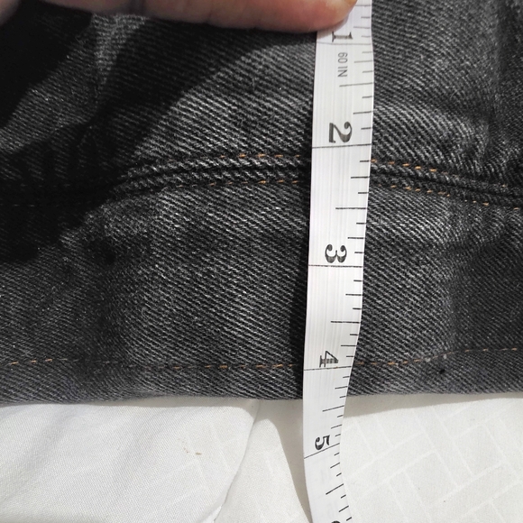 Black Denim Acid Wash Foldover Shoulder Bag - Picture 8 of 11